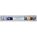 Ellison 30 cm plastic insert ruler – Transparent clear front view
