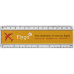 Ellison 15 cm plastic insert ruler – Transparent clear front view