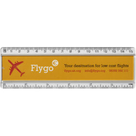 Ellison 15 cm plastic insert ruler – Transparent clear front view