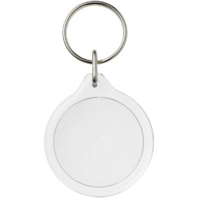 Orb I7 round keychain – Transparent clear front view