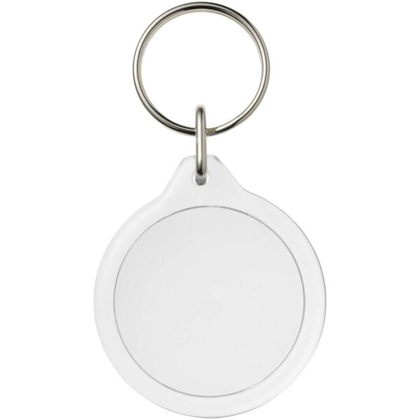 Orb I7 round keychain – Transparent clear front view