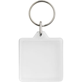 Vial U1 square keychain – Transparent clear front view