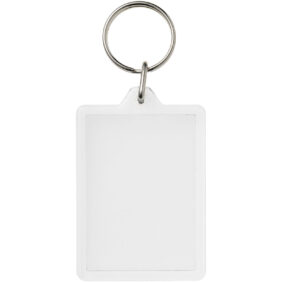 Vito C1 rectangular keychain – Transparent clear front view