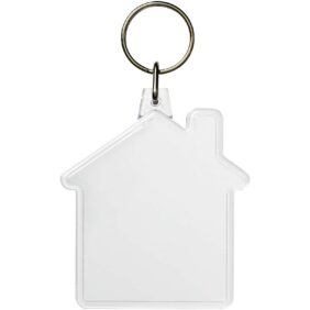Combo house-shaped keychain – Transparent clear front view