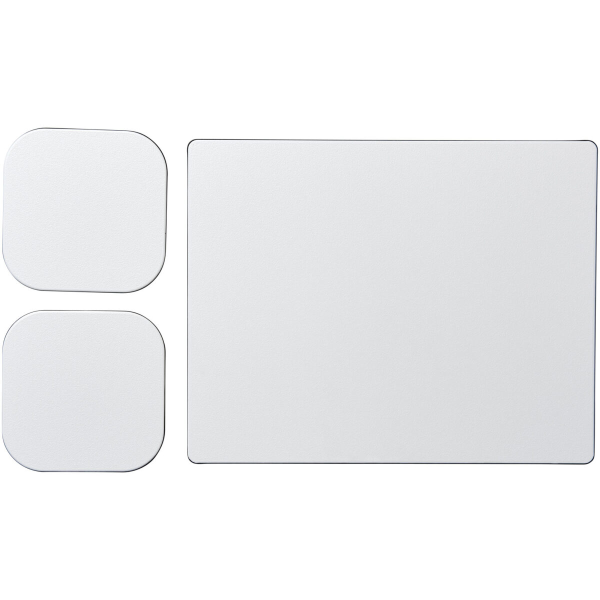 Brite-Mat® mouse mat and coaster set combo 3 – Solid black front view