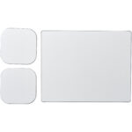 Brite-Mat® mouse mat and coaster set combo 3 – Solid black front view