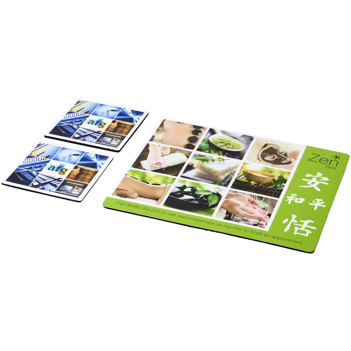 Q-Mat® mouse mat and coaster set combo 3 – Solid black extra view