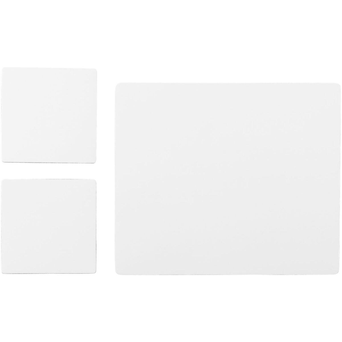 Q-Mat® mouse mat and coaster set combo 3 – Solid black front view