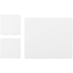 Q-Mat® mouse mat and coaster set combo 3 – Solid black front view