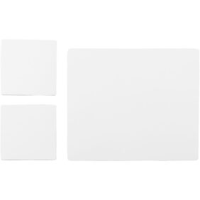 Q-Mat® mouse mat and coaster set combo 3 – Solid black front view