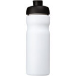 Baseline® Plus 650 ml flip lid sport bottle – White front view