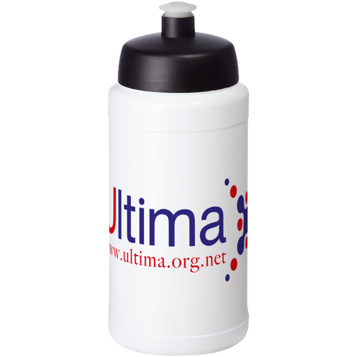 Baseline® Plus 500 ml bottle with sports lid – White with logo