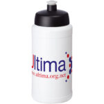 Baseline® Plus 500 ml bottle with sports lid – White with logo