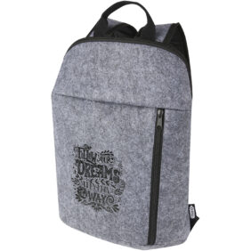 Felta GRS recycled felt cooler backpack 7L – Medium grey with logo