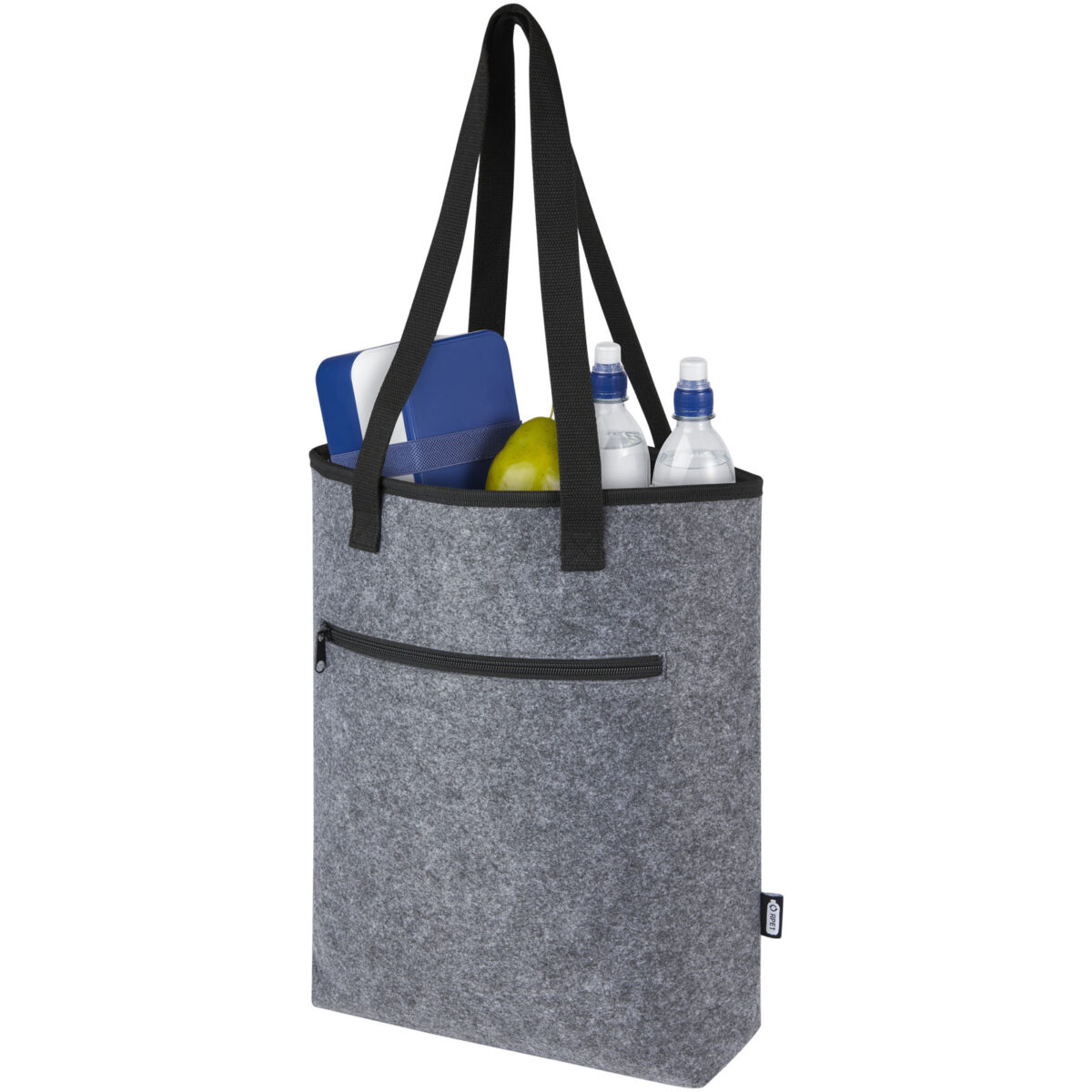 Felta GRS recycled felt cooler tote bag 12L – Medium grey extra view