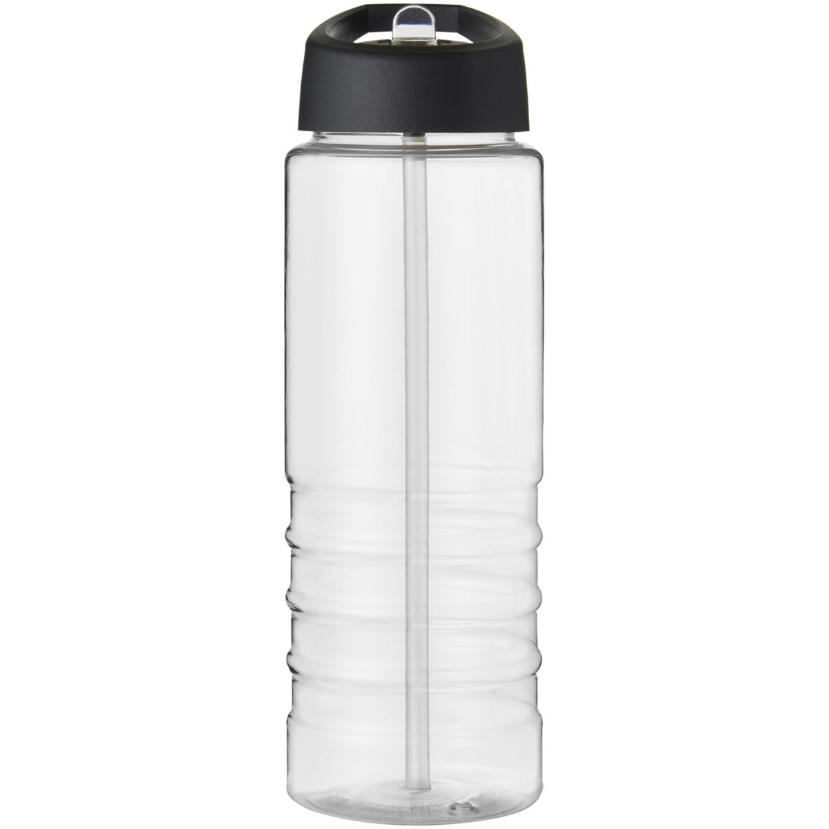 H2O Active® Treble 750 ml spout lid sport bottle – Transparent front view