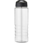 H2O Active® Treble 750 ml spout lid sport bottle – Transparent front view