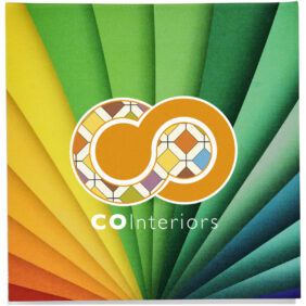 Sticky-Mate® soft cover squared sticky notes 75x75mm – White front view