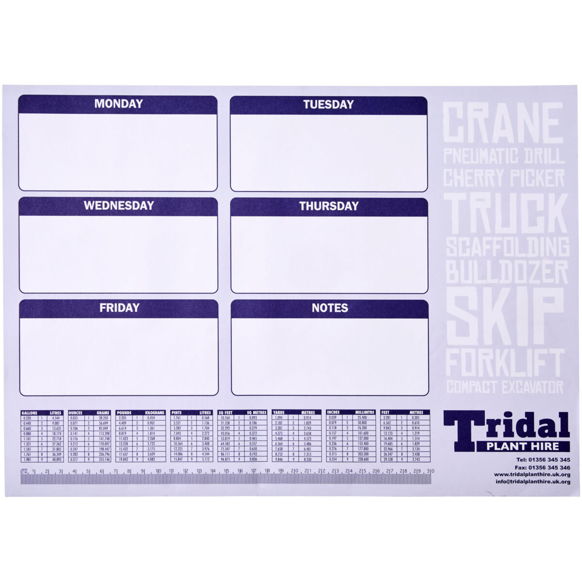 Desk-Mate® A2 notepad – White front view