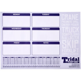 Desk-Mate® A2 notepad – White front view