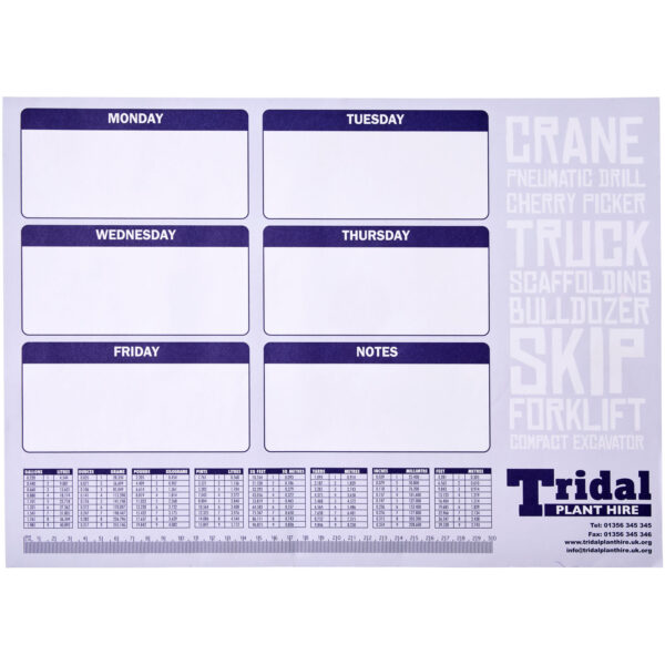 Desk-Mate® A2 notepad – White front view