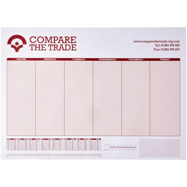 Desk-Mate® A3 notepad – White front view