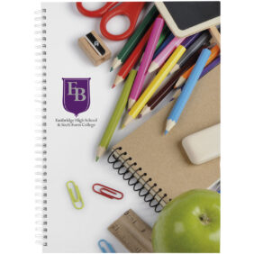 Wire-o A4 notebook hard cover – White front view