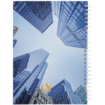 Wire-o A5 notebook hard cover – White back view