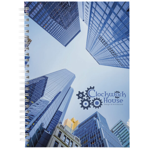 Wire-o A5 notebook hard cover – White front view