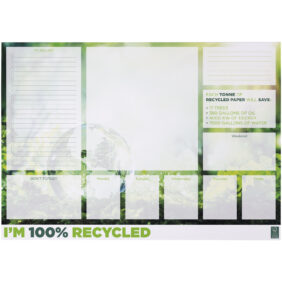 Desk-Mate® A2 recycled notepad – White front view