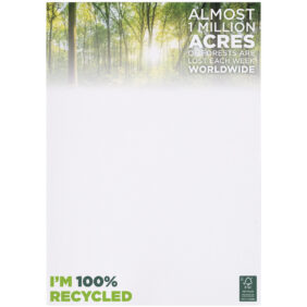 Desk-Mate® A4 recycled notepad – White front view