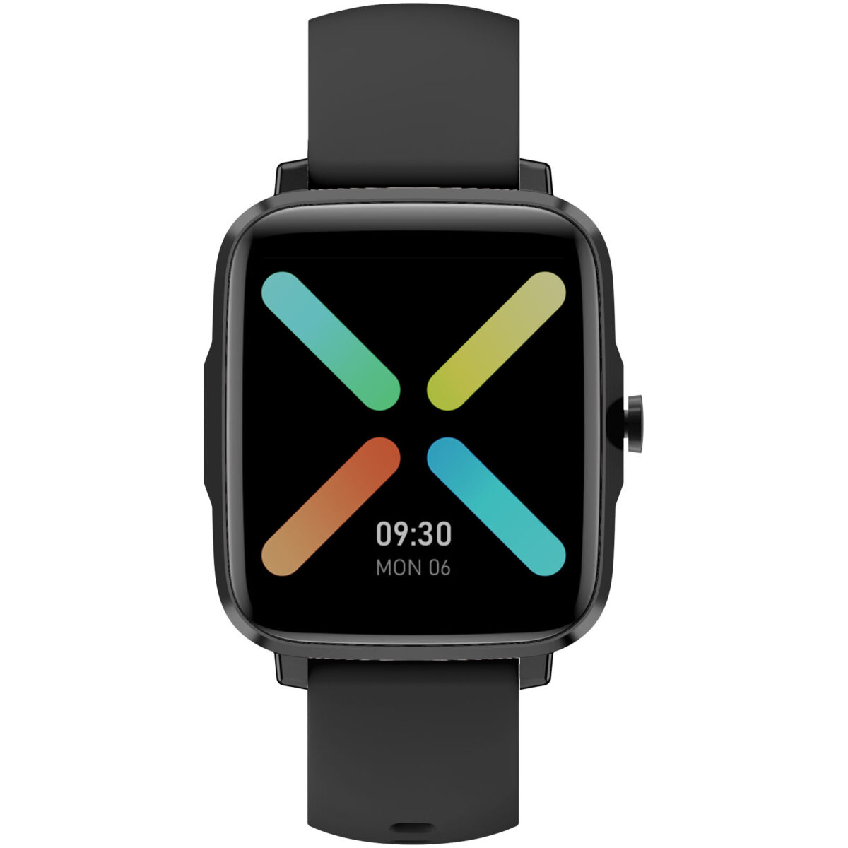 Prixton AT803 activity tracker with thermometer – Solid black front view