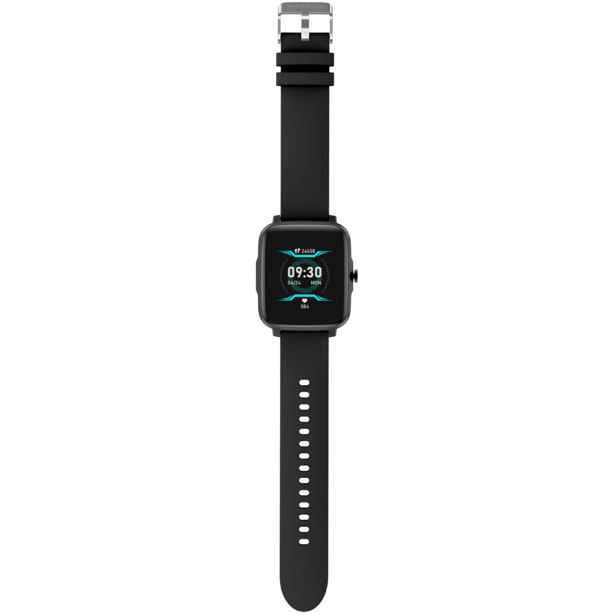 Prixton AT803 activity tracker with thermometer – Solid black with logo