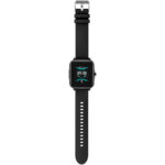 Prixton AT803 activity tracker with thermometer – Solid black with logo