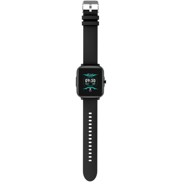 Prixton AT803 activity tracker with thermometer – Solid black with logo