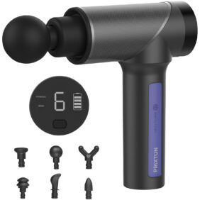Prixton MGF100 massage gun – Solid black with logo