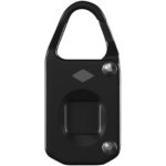 SCX.design T10 fingerprint padlock – Solid black front view
