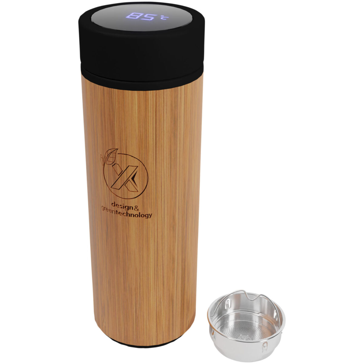 SCX.design D11 500 ml bamboo smart bottle – Wood extra view