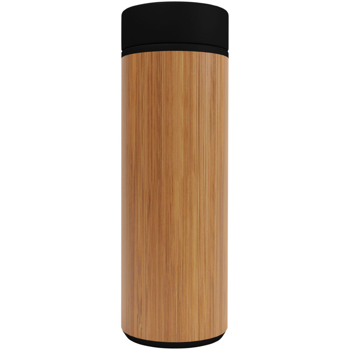 SCX.design D11 500 ml bamboo smart bottle – Wood front view