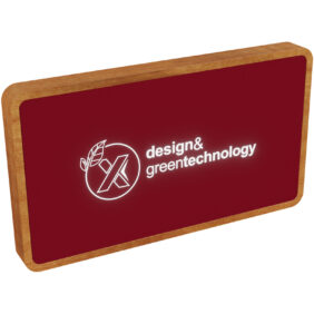 SCX.design P36 5000 mAh light-up wireless power bank – Mid red extra view