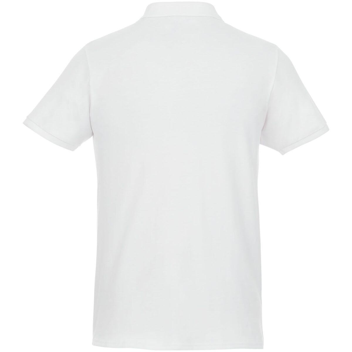 Beryl short sleeve men's organic recycled polo – White back view
