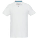 Beryl short sleeve men's organic recycled polo – White front view