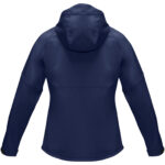 Coltan women’s GRS recycled softshell jacket – Navy back view