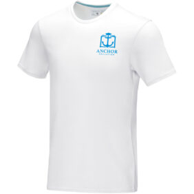 Azurite short sleeve men’s organic t-shirt – White with logo