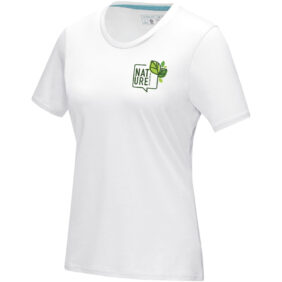 Azurite short sleeve women’s organic t-shirt – White with logo