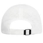 Mica 6 panel GRS recycled cool fit cap – White back view