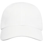 Mica 6 panel GRS recycled cool fit cap – White front view