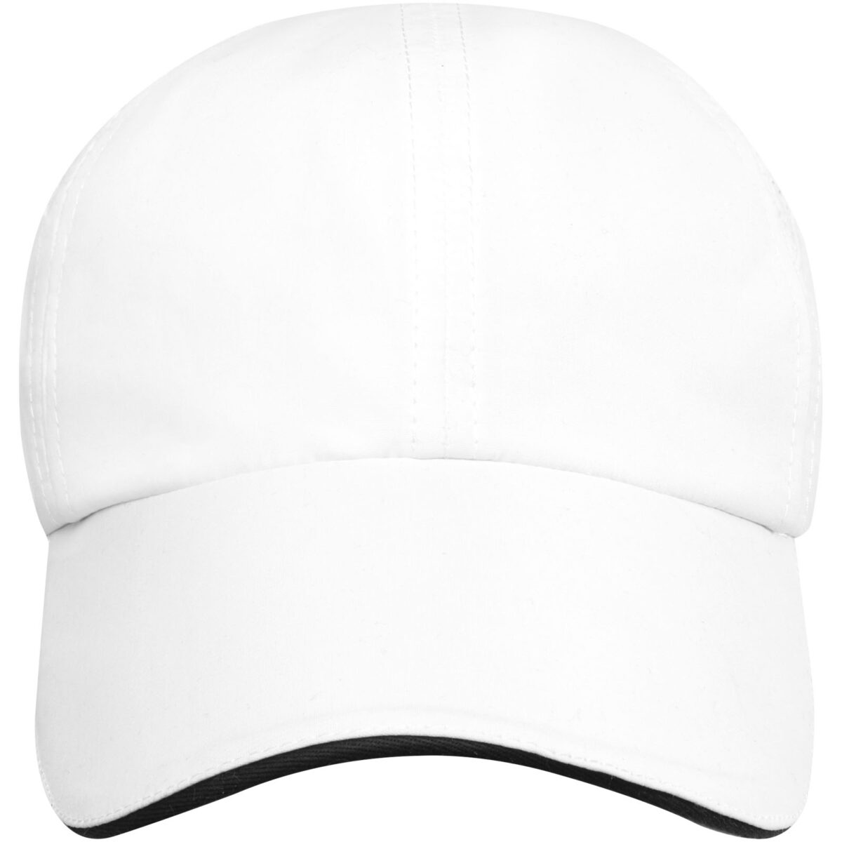 Morion 6 panel GRS recycled cool fit sandwich cap – White front view