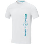Borax short sleeve men's GRS recycled cool fit t-shirt – White with logo