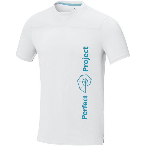 Borax short sleeve men's GRS recycled cool fit t-shirt – White with logo